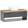 WASCHTISCHKOMBI 101 cm  - Graphitfarben/Grau, Natur, Holzwerkstoff (101cm) - Xora