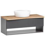 WASCHTISCHKOMBI 101 cm  - Graphitfarben/Grau, Natur, Holzwerkstoff (101cm) - Xora