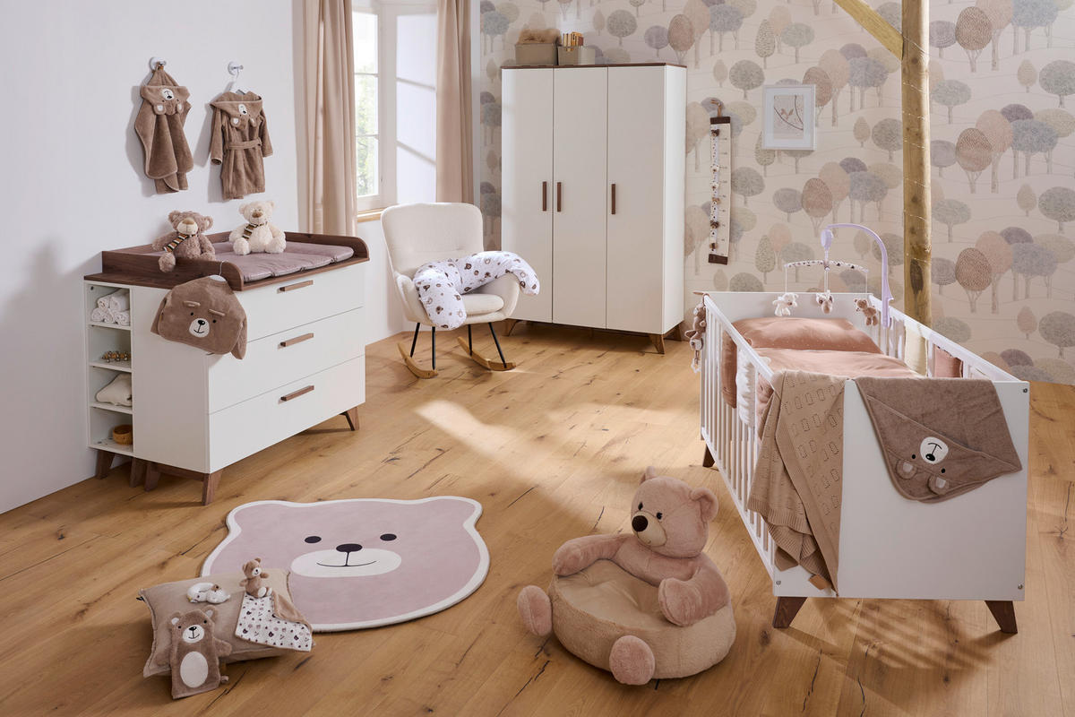 BABYKLEIDERSCHRANK Emely  - Weiß, Basics, Holzwerkstoff (118/190/52cm) - Jimmylee