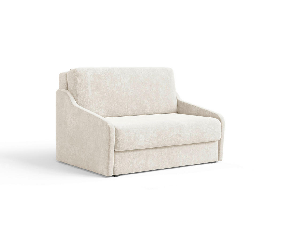 SCHLAFSOFA Creme  - Creme/Schwarz, Design, Kunststoff/Textil (136/86/113cm) - MID.YOU