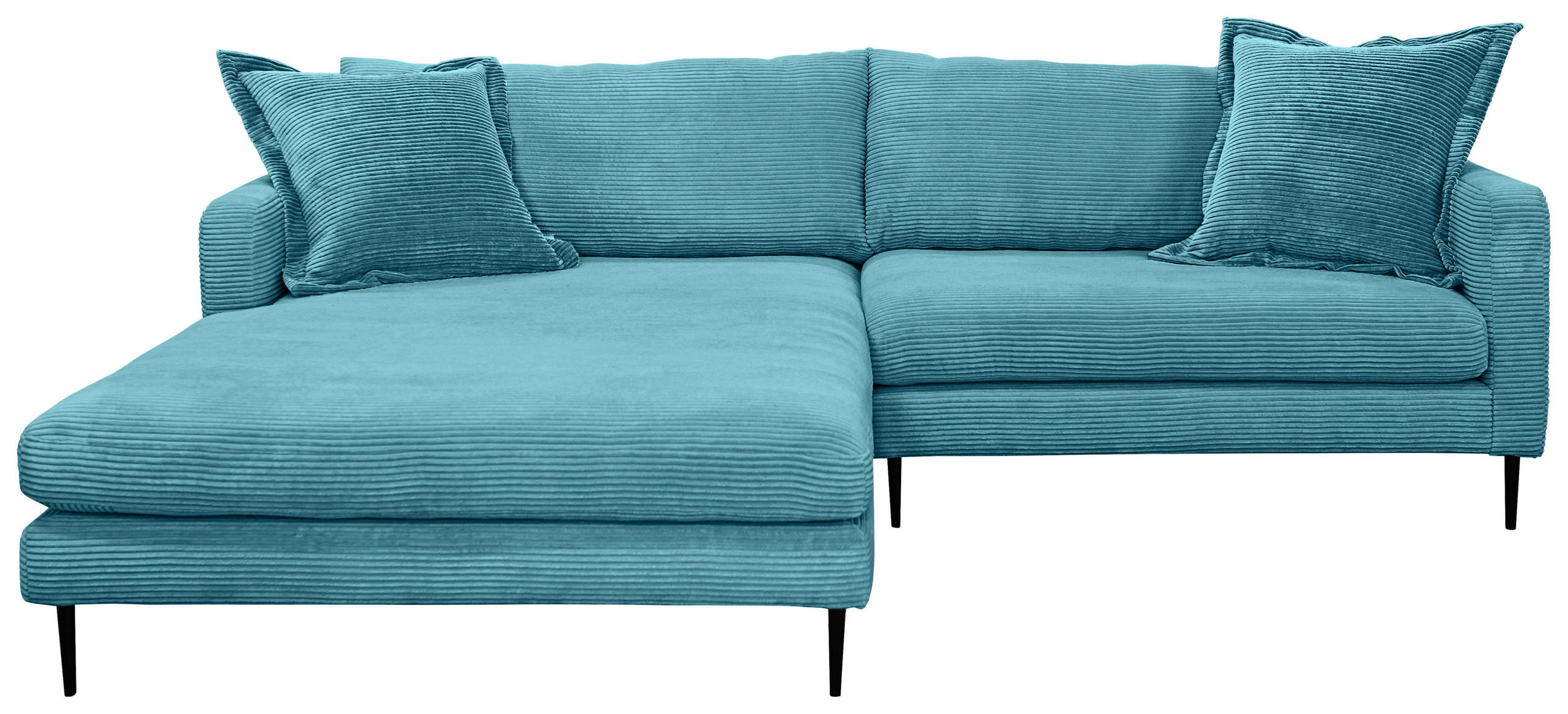 P & B ROHOVÁ SEDAČKA, textil, světle modrá