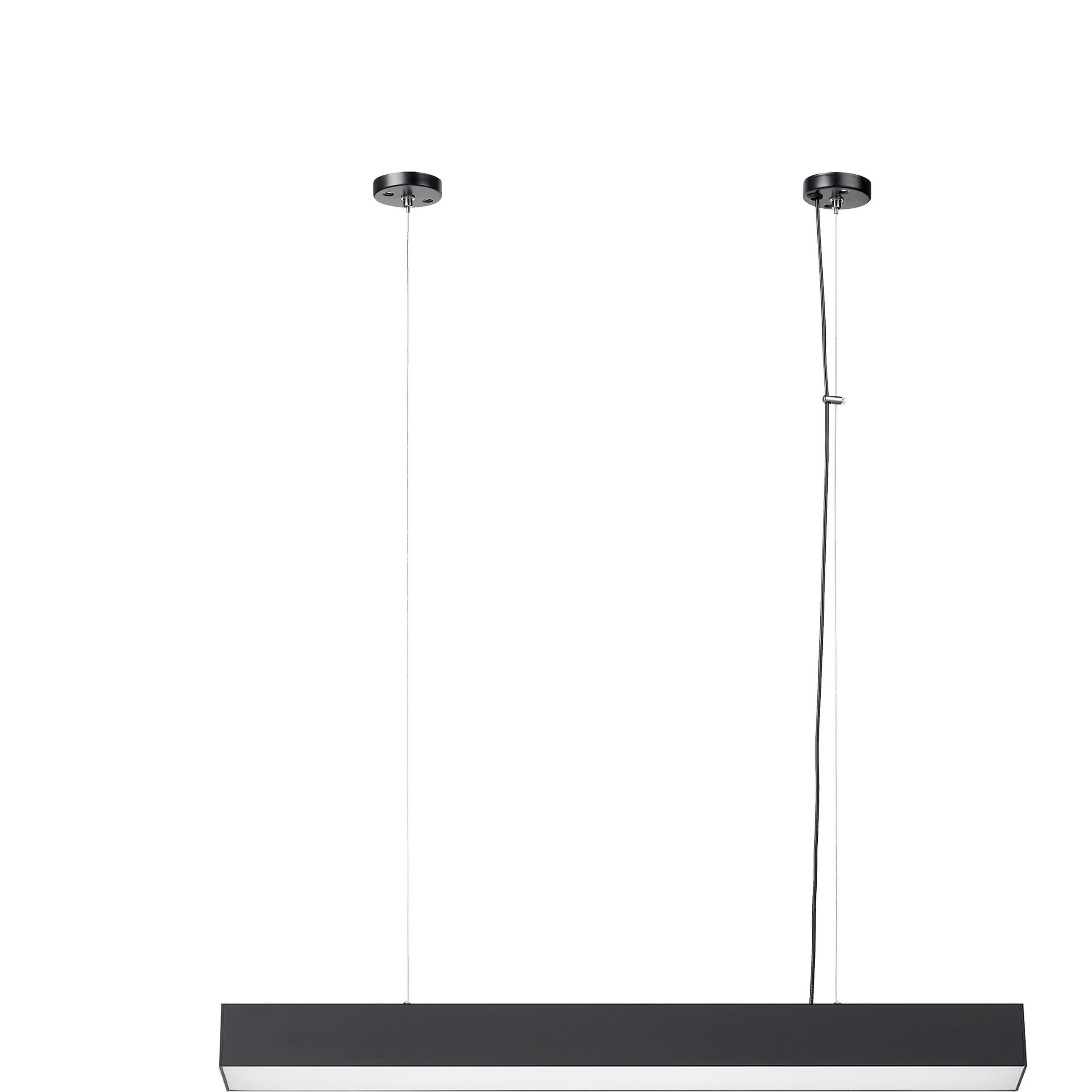 LED-HÄNGELEUCHTE Luci  120/80/6 cm  - Schwarz, Design, Metall (120/80/6cm)