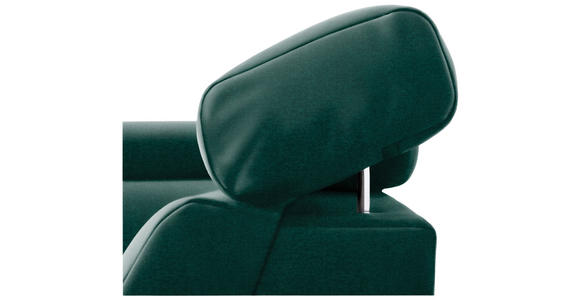 ECKSOFA in Samt Grün  - Chromfarben/Grün, KONVENTIONELL, Textil/Metall (271/206cm) - Carryhome