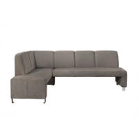 KLUPA KUTNA  smeđa  drvo, tekstil, drvni materijal      - srebrne boje/smeđa, Moderno, drvni materijal/drvo (243/158cm) - Livetastic