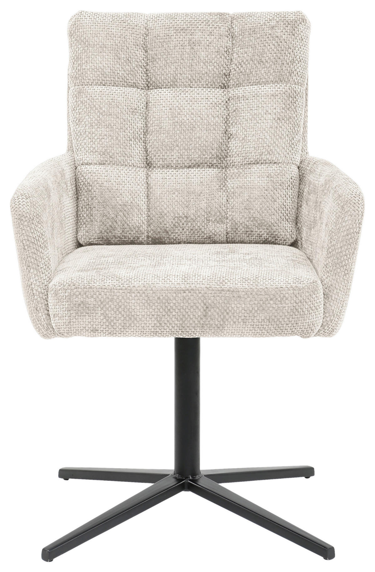 KAROSSZÉK fekete, bézs  - bézs/fekete, Design, textil/fém (61/91,5/66cm) - Stylife