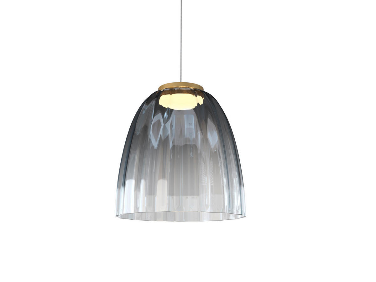 LED-HÄNGELEUCHTE Valence 30/150 cm   - Goldfarben/Schwarz, Design, Glas/Metall (30/150cm) - Wofi
