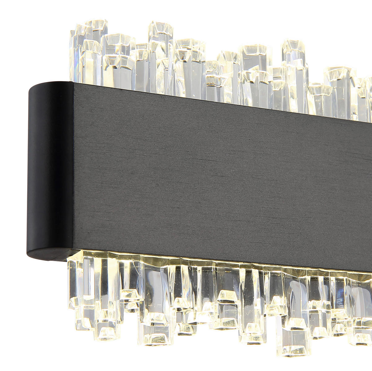 LED-WANDLEUCHTE 120/8/4 cm   - Klar/Schwarz, Design, Kunststoff/Metall (120/8/4cm) - Globo