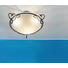 DECKENLEUCHTE - Dunkelbraun/Weiß, LIFESTYLE, Glas/Metall (44/22cm)