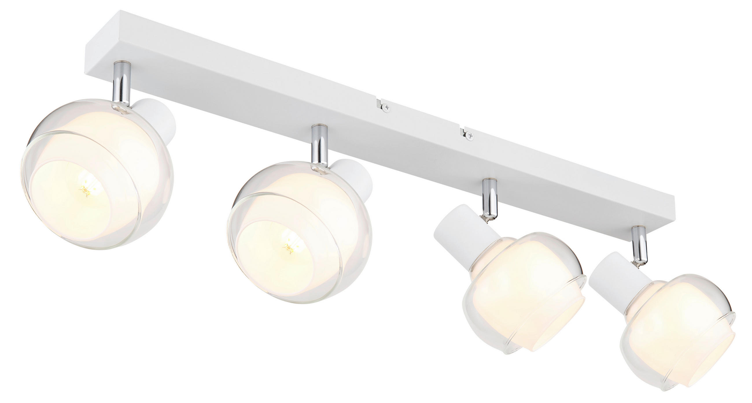 REFLEKTOR  - bijela/prozirno, Design, staklo/metal (56/10,5/13,5cm) - Globo