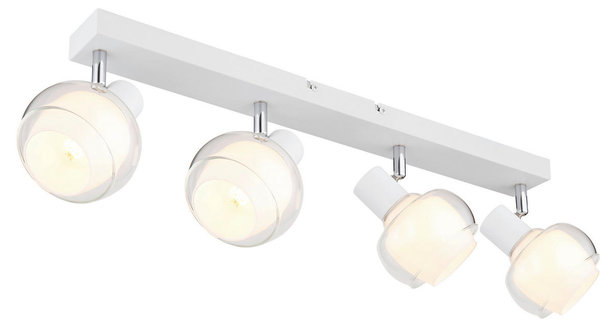 STRAHLER - Klar/Chromfarben, Design, Glas/Metall (56/10,5/13,5cm) - Globo