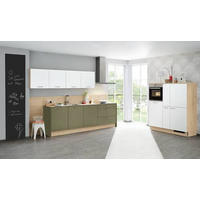 EINBAUKÜCHE   - Eichefarben/Magnolie, Design, Holzwerkstoff - Dieter Knoll