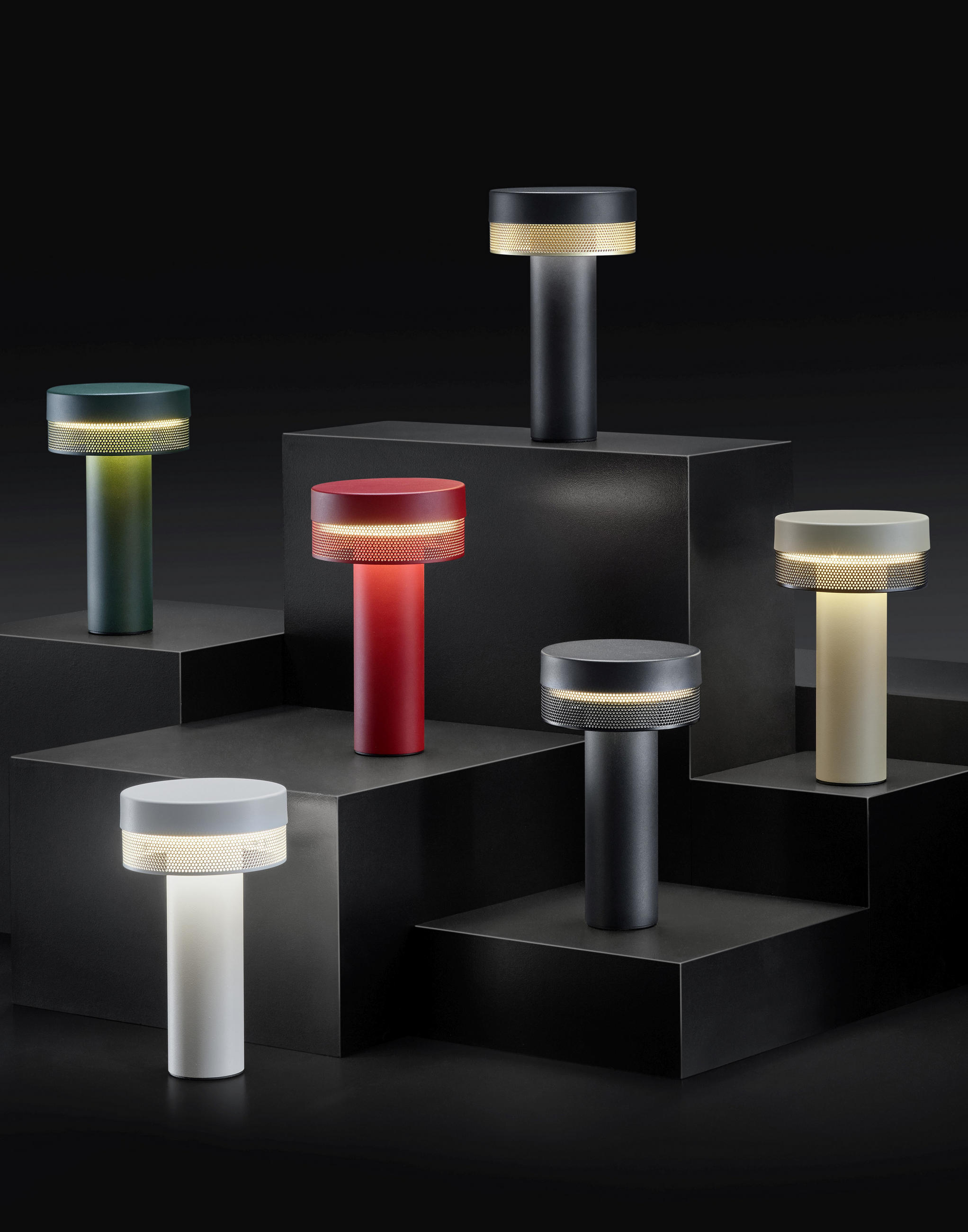 AKKU-TISCHLEUCHTE 24 cm  - Rot, Trend, Metall (24cm) - Hell