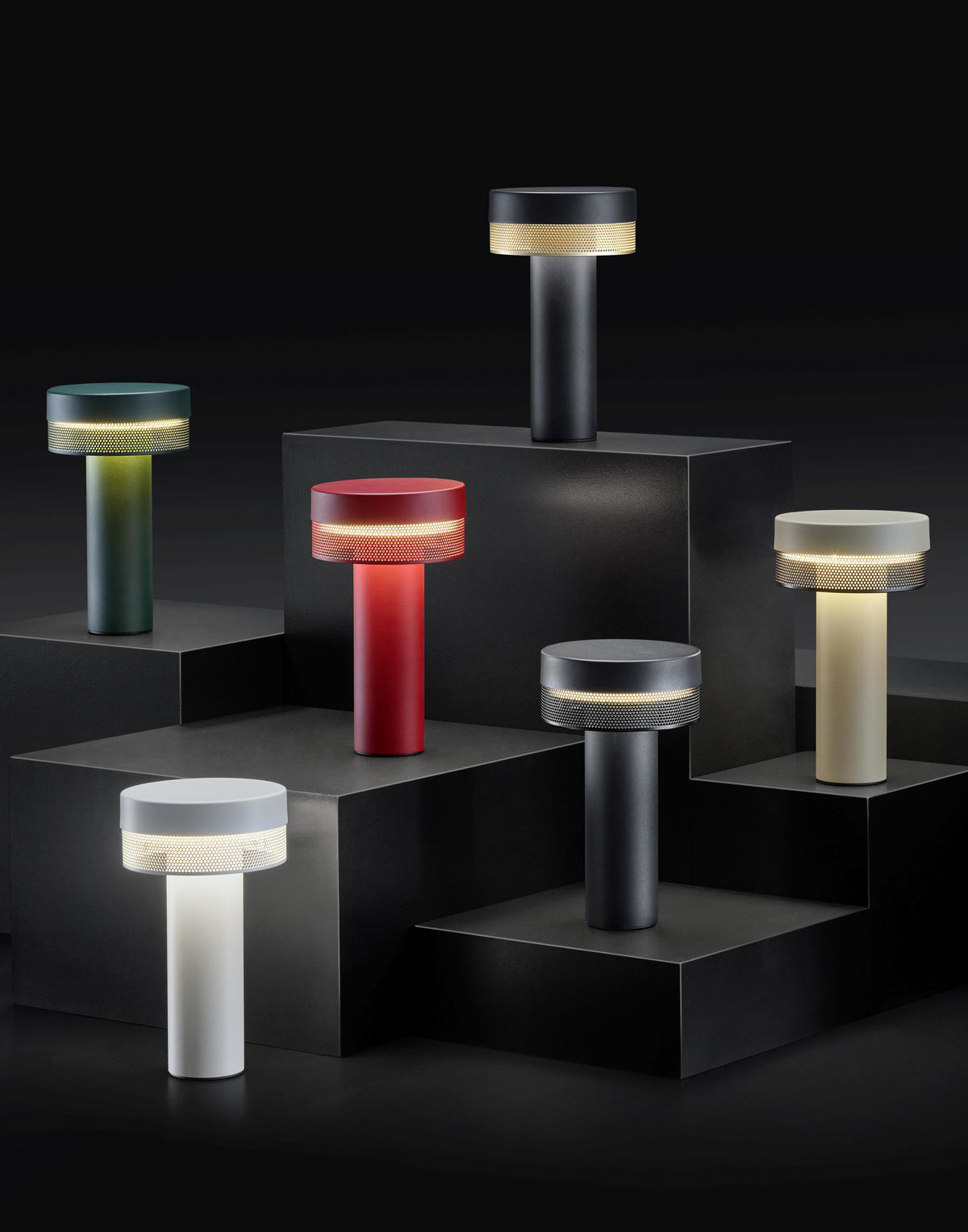 AKKU-TISCHLEUCHTE 24 cm  - Rot, Trend, Metall (24cm) - Hell