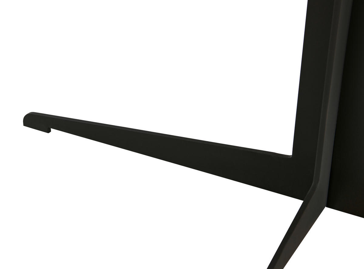COUCHTISCH Eiche massiv oval Naturfarben, Schwarz  - Schwarz/Naturfarben, Design, Holz/Metall (120/44.5/60cm) - Livetastic
