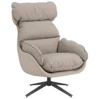 RELAXSESSEL Lederlook    - Taupe, MODERN, Textil (81/109/95cm) - MID.YOU