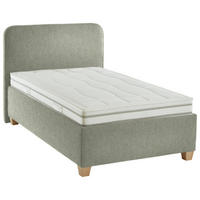 POLSTERBETT 140/200 cm  in Grün  - Weiss/Grün, Konventionell, Holz/Textil (140/200cm) - Beldomo - Sleep