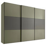 SCHWEBETÜRENSCHRANK  in Anthrazit, Salbeigrün  - Salbeigrün/Anthrazit, Design, Holzwerkstoff/Metall (280/222/68cm) - Moderano