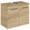 WASCHBECKENUNTERSCHRANK 60/49,8/33,3 cm  - Chromfarben/Eiche Bianco, KONVENTIONELL, Holzwerkstoff/Metall (60/49,8/33,3cm) - Sadena