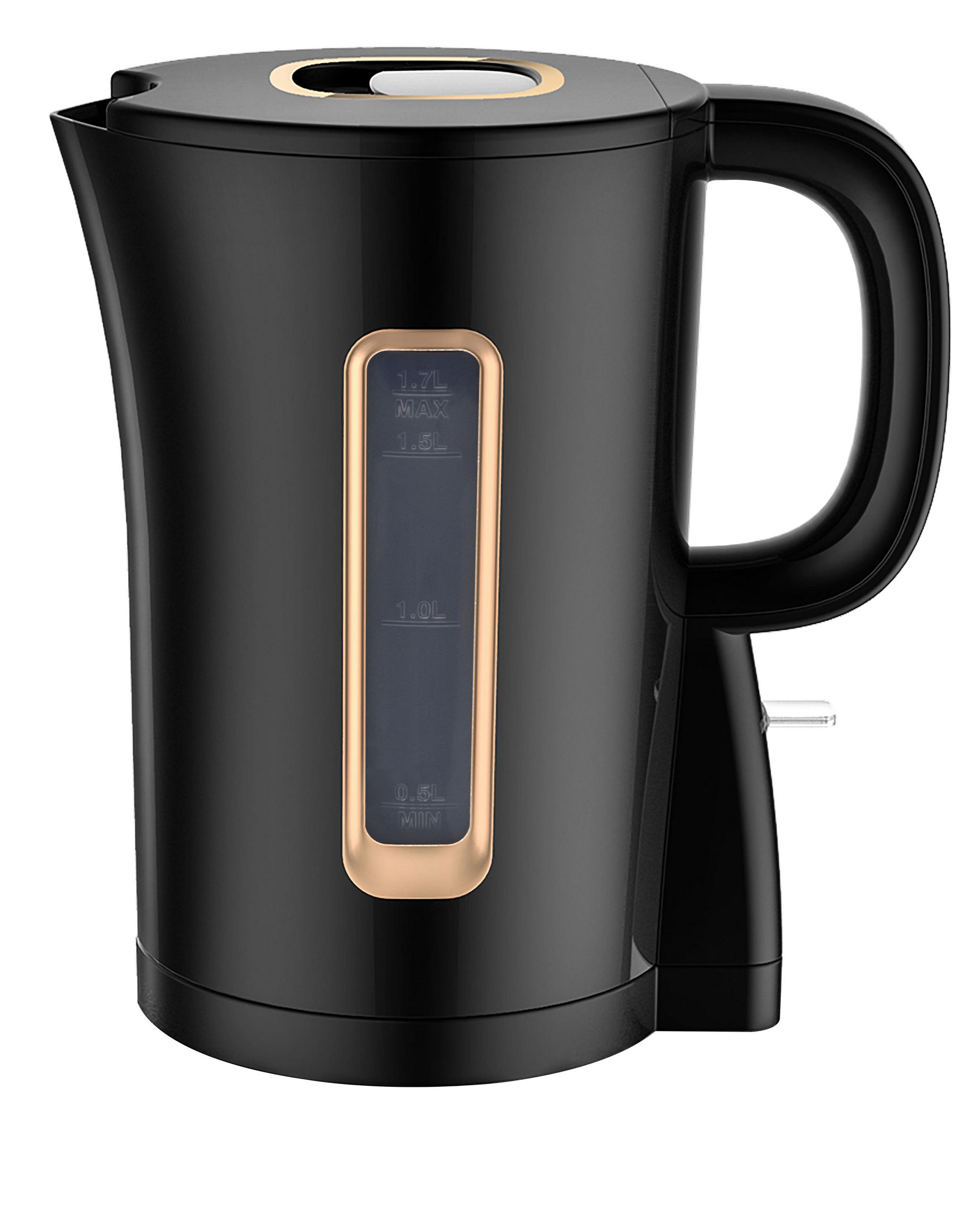 Wasserkocher Maileen Schwarz/ Gold Kunststoff 1,7 Liter