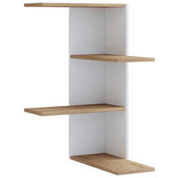 ECKREGAL 45/77/45 cm Weiss, Honigeiche  - Honigeiche/Weiss, Lifestyle, Holzwerkstoff (45/77/45cm) - MID.YOU