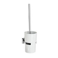 WC-BÜRSTENGARNITUR in Metall  Kunststoff   - Chromfarben/Weiss, Basics, Keramik/Kunststoff (11/39,40cm)