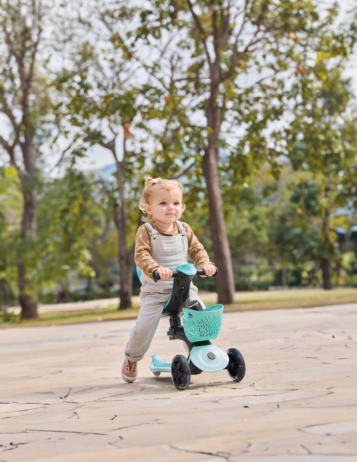 LAUFRAD GO-UP BABY 360 LIGHT 3IN1  - Dunkelgrün/Mintgrün, LIFESTYLE, Kunststoff (75/29,5/102,5cm) - GLOBBER