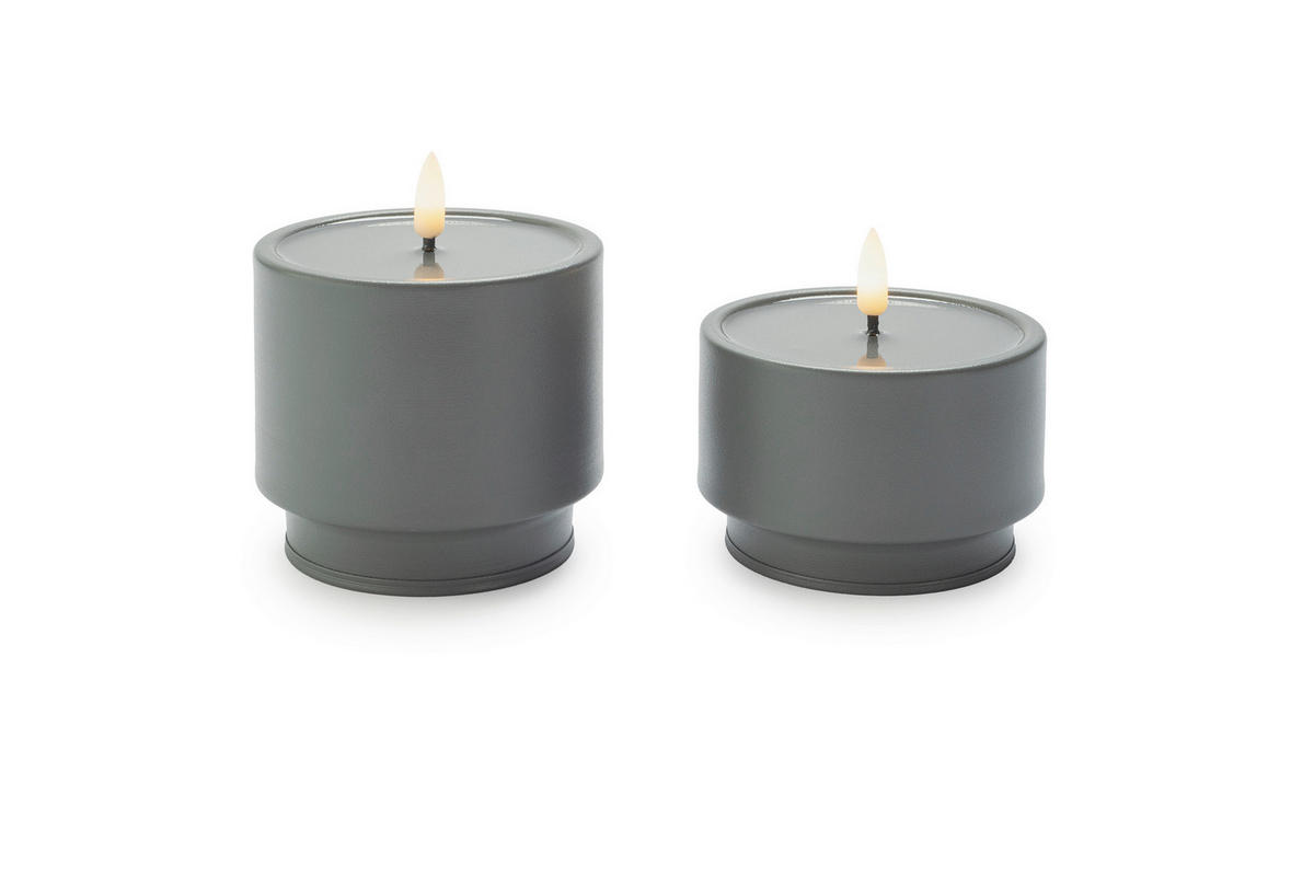 LED-DEKOLEUCHTE - Dunkelgrau, Basics, Metall (9/6,5 / 8,5cm) - STT