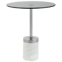 BEISTELLTISCH 46/46/53 cm Graphitfarben, Weiß rund  - Graphitfarben/Weiß, Design, Glas/Stein (46/46/53cm) - Kayoom