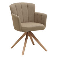 ARMLEHNSTUHL  in Struktur  - Wildeiche/Fango, Design, Holz/Textil (58/83/62cm) - Venjakob