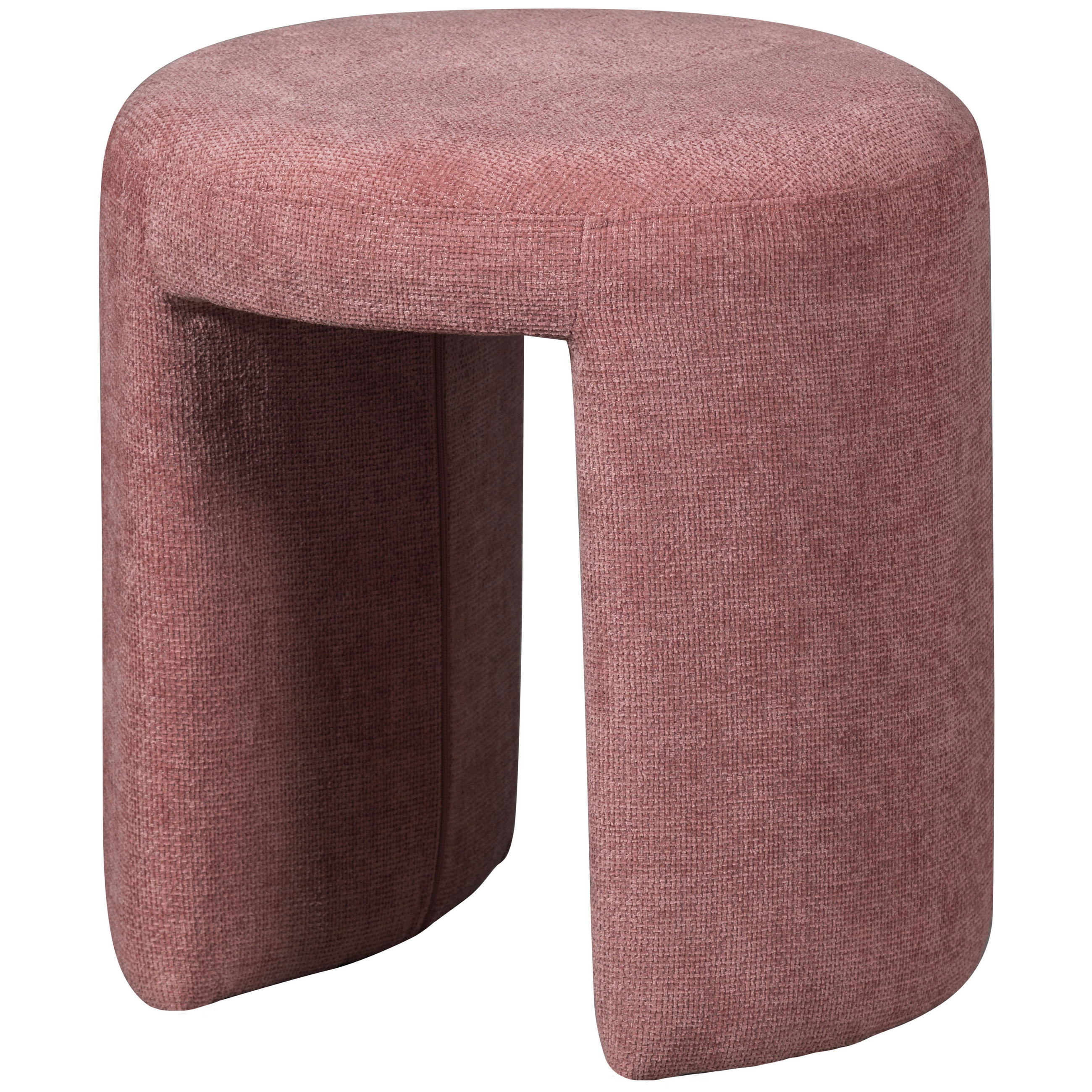 HOCKER Chenille Rosa  - Rosa, Design, Textil (45/47/45cm) - Carryhome