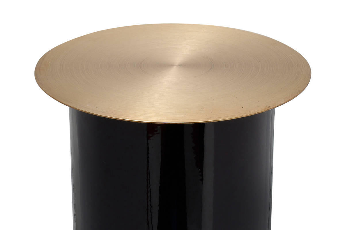 KERZENHALTER - Goldfarben/Schwarz, Trend, Metall (20/40/20cm) - Kayoom
