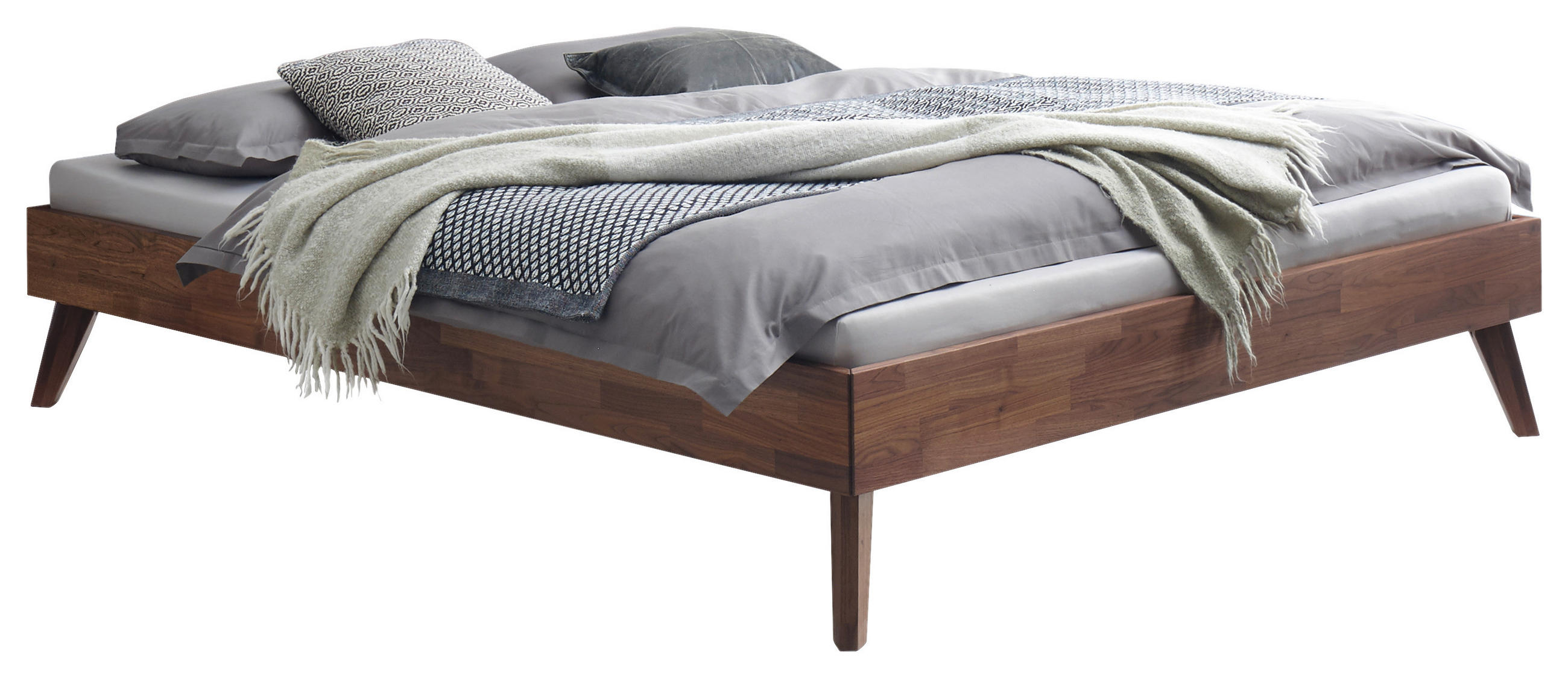 BETT 140/200 cm  in Nussbaumfarben  - Nussbaumfarben, KONVENTIONELL, Holz (140/200cm) - Hasena