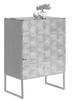 KOMMODE Mangoholz massiv Honig, Messingfarben  - Messingfarben/Honig, Trend, Holz/Metall (70/98/42cm) - Livetastic
