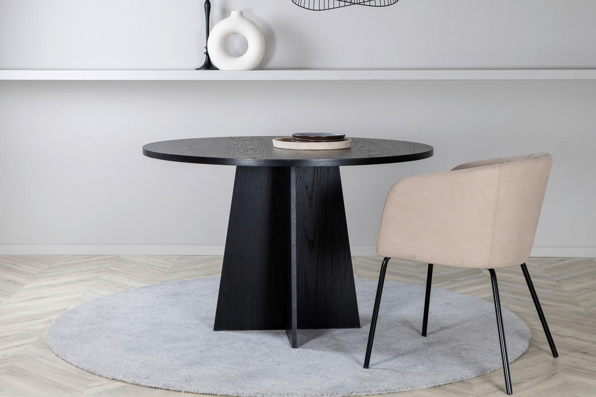 ESSTISCH in Holz 110/110/75 cm  - Schwarz, Design, Holz (110/110/75cm) - Livetastic