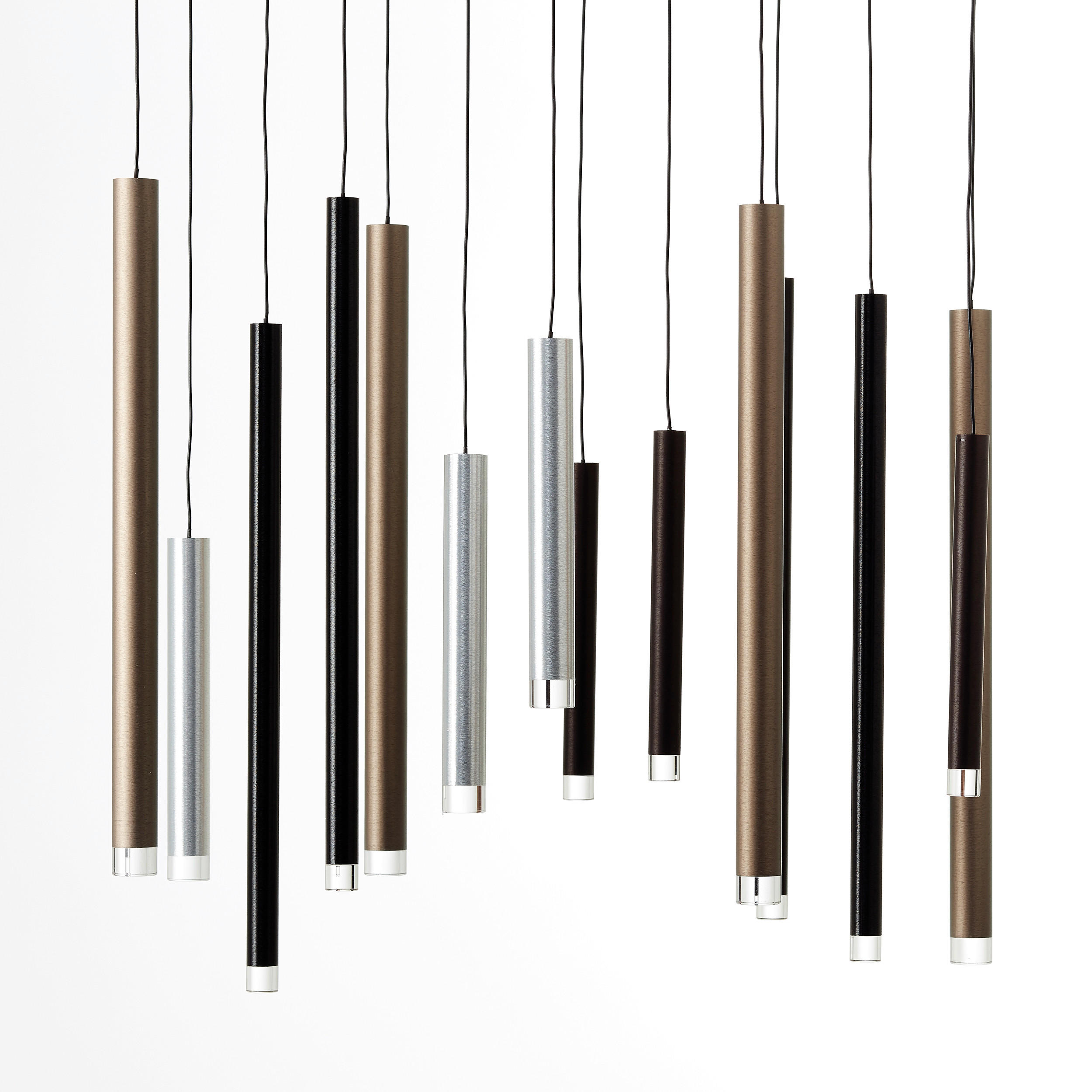 LED-HÄNGELEUCHTE CEMBALO 70/30/180 cm   - Hellbraun/Silberfarben, Design, Kunststoff/Metall (70/30/180cm) - Brilliant
