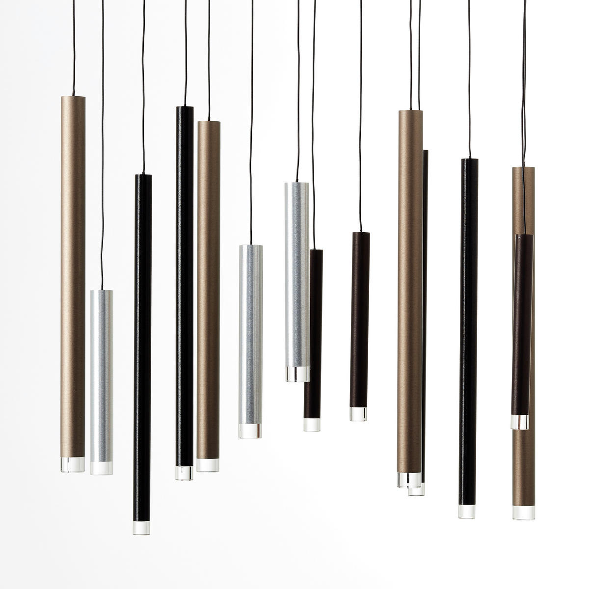 LED SVJETILJKA VISEĆA    70/30/180 cm    CEMBALO  - srebrne boje/svijetlo smeđa, Design, metal/plastika (70/30/180cm)