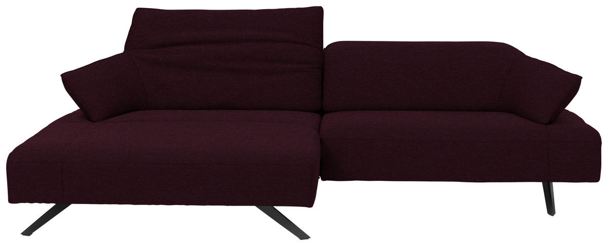ECKSOFA in Struktur Lila  - Anthrazit/Lila, Design, Textil/Metall (165/276cm) - Himolla