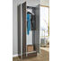 GARDEROBENSCHRANK Anthrazit - Anthrazit/Alufarben, Design, Glas/Holzwerkstoff (63/189/38cm) - Dieter Knoll