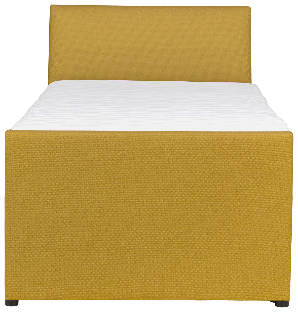 BOXSPRINGBETT 120/200 cm  in Gelb  - Gelb/Schwarz, MODERN, Holz/Textil (120/200cm) - MID.YOU