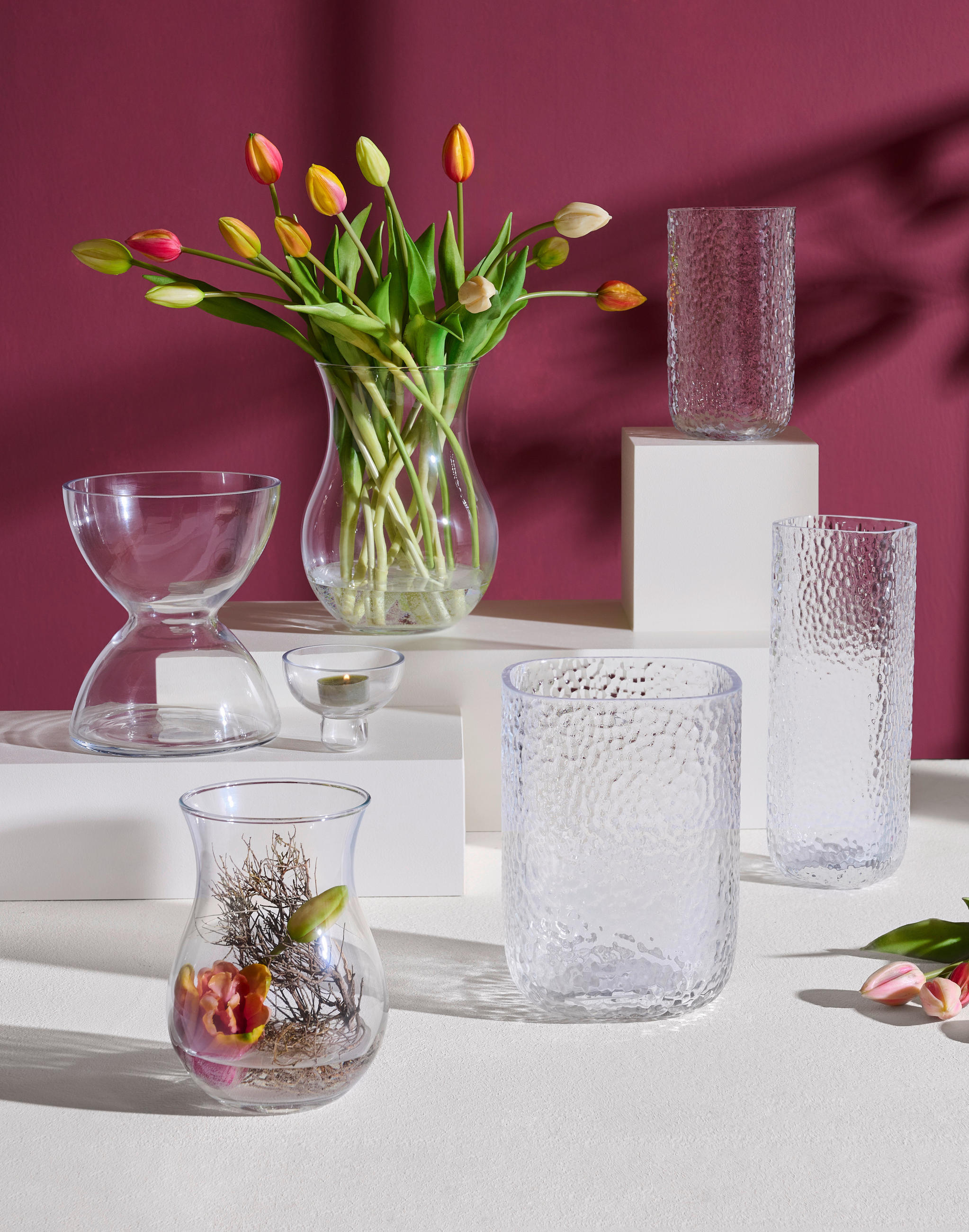 VASE Casolare 22,00 cm - Klar, Basics, Glas (30/24/30cm) - Leonardo