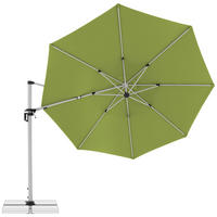 AMPELSCHIRM 370 cm Grün  - Silberfarben/Grün, Basics, Textil/Metall (370cm) - Doppler