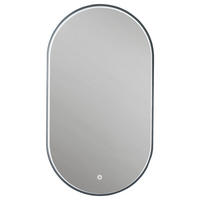 BADEZIMMERSPIEGEL 50/90/5 cm  - Silberfarben/Schwarz, Design, Glas/Metall (50/90/5cm) - Novel