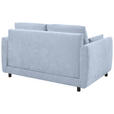 SCHLAFSOFA Chenille Hellblau  - Schwarz/Hellblau, KONVENTIONELL, Kunststoff/Textil (161/90/108cm) - Carryhome
