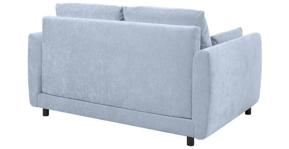 SCHLAFSOFA Chenille Hellblau  - Schwarz/Hellblau, KONVENTIONELL, Kunststoff/Textil (161/90/108cm) - Carryhome