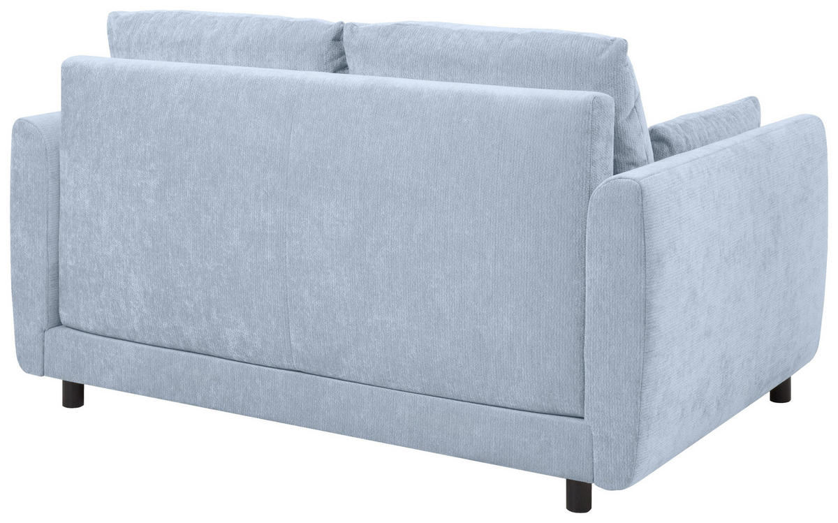 SCHLAFSOFA Chenille Hellblau  - Schwarz/Hellblau, KONVENTIONELL, Kunststoff/Textil (161/90/108cm) - Carryhome