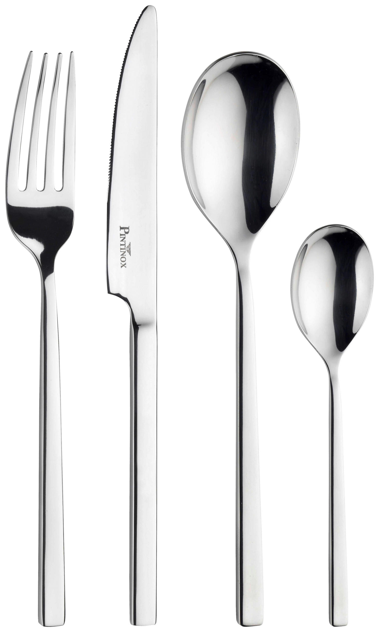 Besteckset Tie 24-Teilig Edelstahlfarben