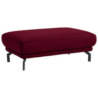 HOCKER Textil Bordeaux  - Bordeaux/Schwarz, Design, Textil/Metall (127/46/72cm) - Dieter Knoll