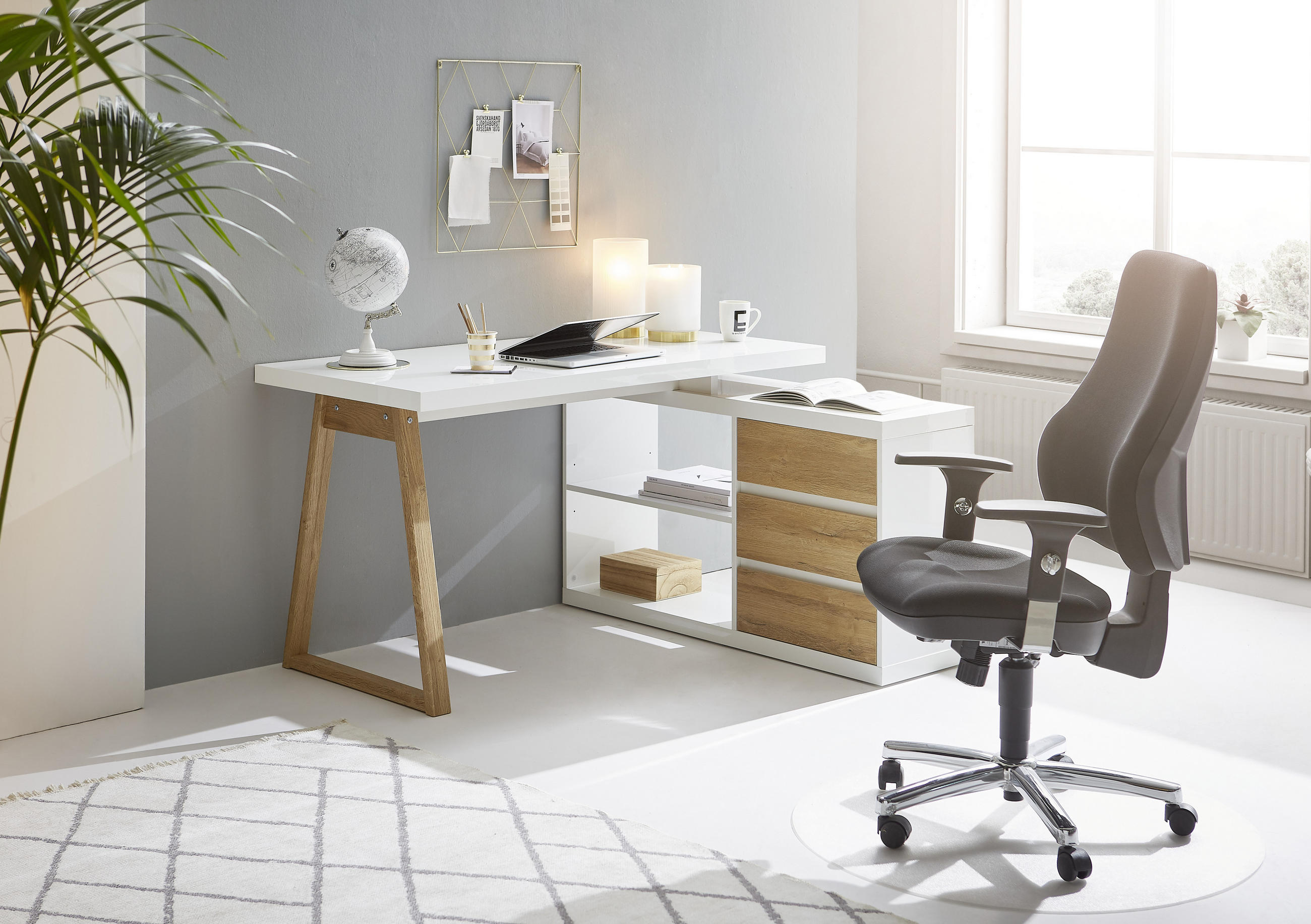 Thumbnail - Topstar Drehstuhl, Schwarz, Kunststoff, Textil, Drehkreuz, 80x121x60 cm, Made in Germany, Arbeitszimmer, Bürostühle, Dre...