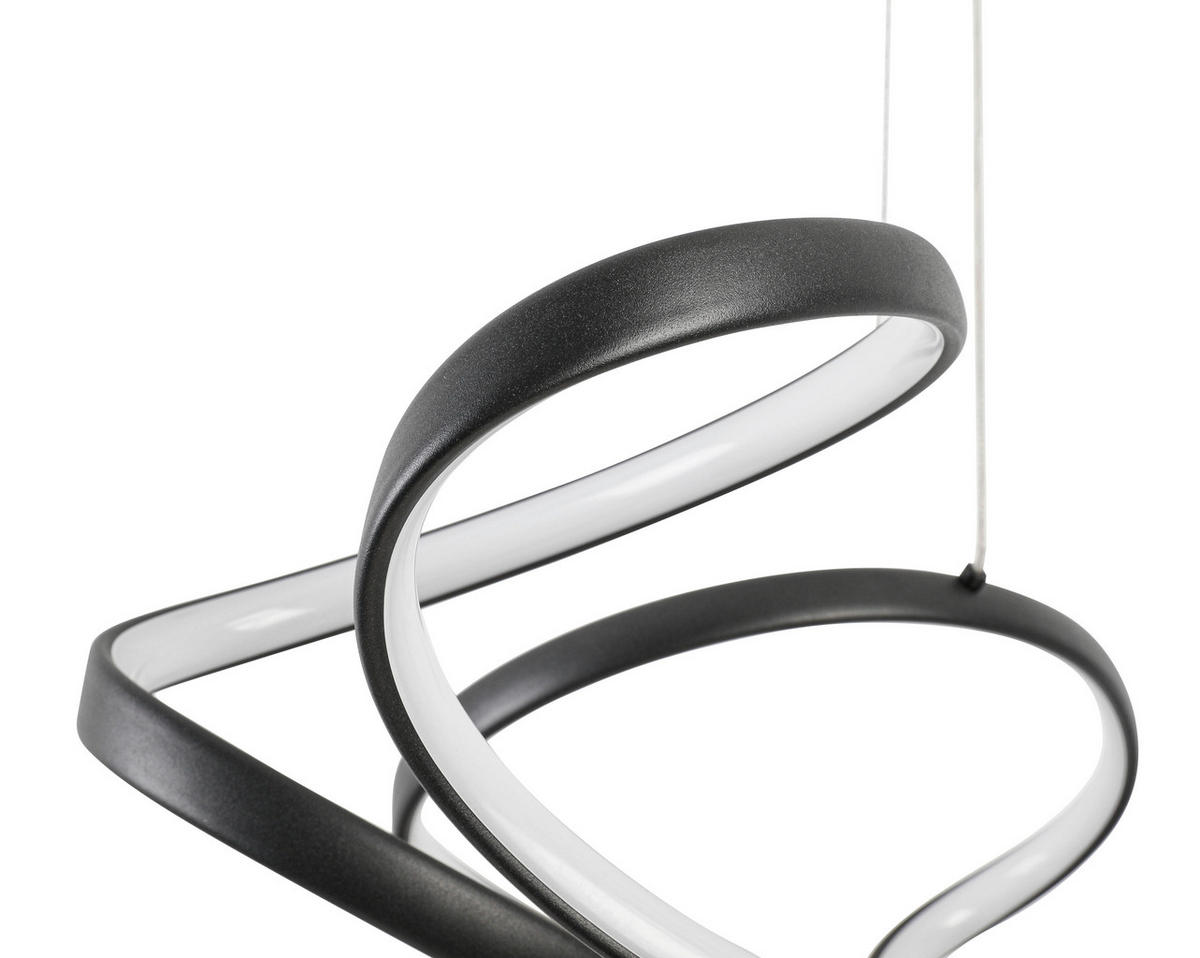 LED-HÄNGELEUCHTE Elio 60/120 cm   - Schwarz, Design, Kunststoff/Metall (60/120cm) - Novel