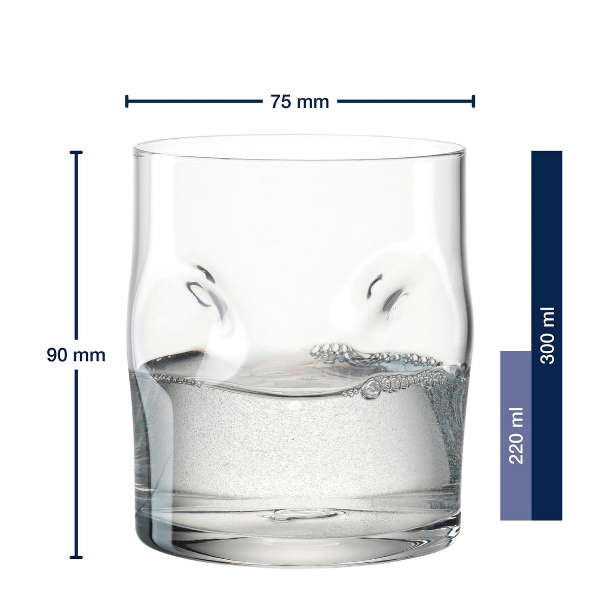 TRINKGLAS 300 ml 4-teilig  - Klar, Basics, Glas (7,5/9/7,5cm) - Leonardo